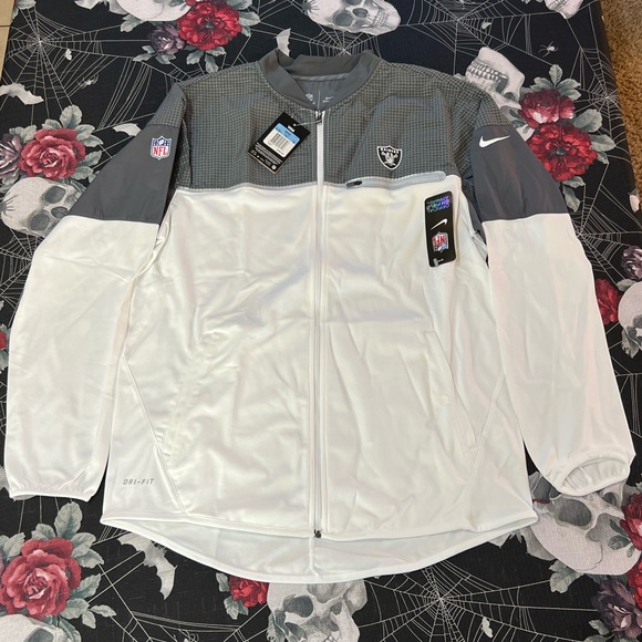 2015 NIKE DRI-FIT ON FIELD COACHES STADIUM LAS VEGAS OAKLAND RAIDERS ZIP JACKET - Picture 1 of 13